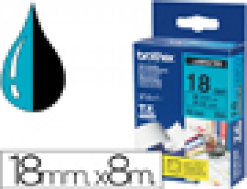 Fita brother tz-541 laminada azul-preto 18mm x 8m , Brother , 44464 , 4977766686501